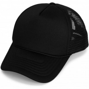Baseball Caps Youth Mesh Trucker Cap - Adjustable Hat (S- M Sizes) - Black - CV119N21YUD $21.81