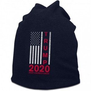 Skullies & Beanies Beanie Caps Winter Mens Funny Watch Hats Trump 2020 Keep America Great - Navy - C2199CEZDML $10.31