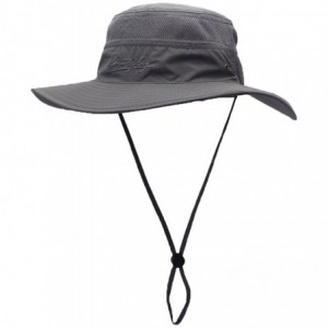 Sun Hats Wide Brim Sun Protection Bucket Hat Adjustable Outdoor Fishing - B09008-sun Hat-dark Gray - C318CGWWS0C $25.33