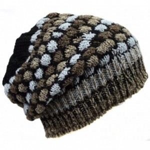 Skullies & Beanies Woolen Knitted Fleece Lined Multicoloured Beanie Hats - H - CV12HROOYT1 $63.72