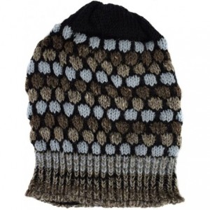 Skullies & Beanies Woolen Knitted Fleece Lined Multicoloured Beanie Hats - H - CV12HROOYT1 $60.06