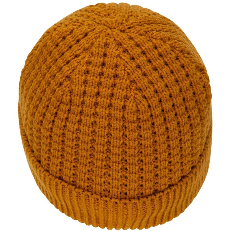 Men's Sierra Beanie Winter Hat - Gold Suede - CI18TQIO4US