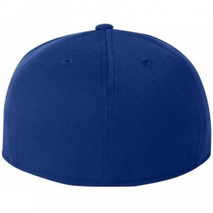 Baseball Caps Flexfit Premium 210 Fitted Flat Brim Baseball Hat - Royal Blue - CQ1168MS80Z $37.27
