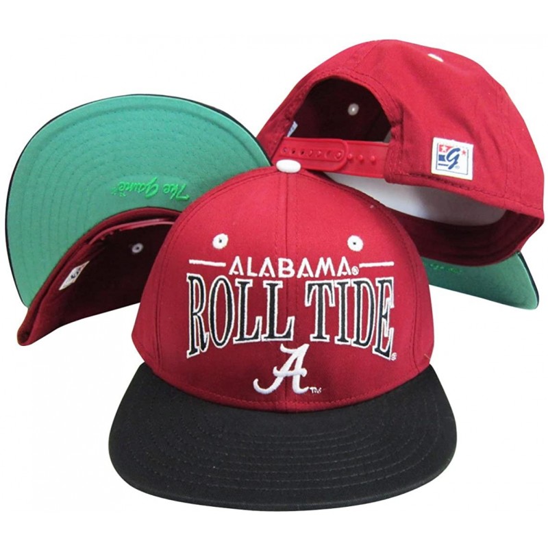 Baseball Caps Alabama Crimson Tide Red/Black Snapback Adjustable Plastic Snap Back Hat/Cap - CO116AY7IKV $39.09