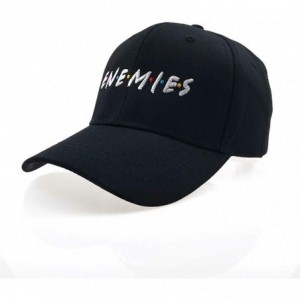 Baseball Caps Fashion Adjustable Dad Hat Enemies Embroidery Baseball Cap Men and Women Hip-hop Letter Cap Black - Black - CJ1...