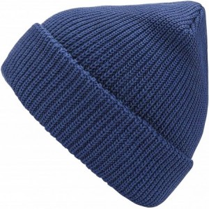 Skullies & Beanies Winter Beanie Hat Warm Knit Hats Acrylic Knit Cuff Beanie Cap for Women & Men - Blue - CI18ZIU3R8T $7.46
