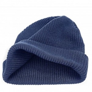 Skullies & Beanies Winter Beanie Hat Warm Knit Hats Acrylic Knit Cuff Beanie Cap for Women & Men - Blue - CI18ZIU3R8T $18.43