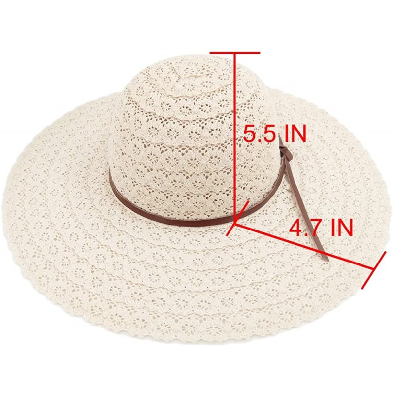 Womens Summer Lace Sun Hat Floppy Wide Brim Beach Cotton Bucket Hat ...