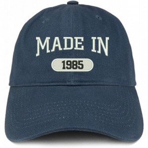 Baseball Caps Made in 1985 Embroidered 35th Birthday Brushed Cotton Cap - Navy - CT18C9CZ5ER $19.68