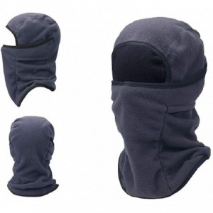 Balaclavas Balaclava Face Mask for Cold Weather Fleece Ski Mask Neck Warmer - Skiing - Dark Grey - C818M3TSHS0 $20.68