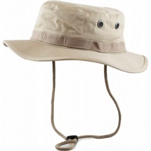 Sun Hats Premium Quality Military Boonie Hat - Khaki - CC12D5IQLGR $26.98