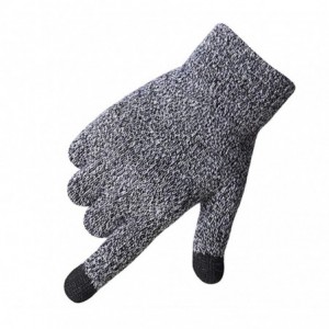 Skullies & Beanies Winter Beanie Hat Scarf Set Touch Screen Glove Warm Slouchy Pom Knit Skull Cap - Grey - CT18LLD880Z $26.58