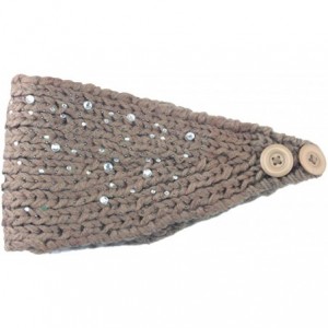 Skullies & Beanies Women Fashion Crochet Rhinestone Headband Knitted Hat Cap Headwrap Band - Camel - CS187IMDATK $9.51