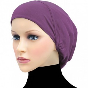 Skullies & Beanies Cotton Beanie Snood Large Hijab Chemo Cap - Purple - C4180Q9WO79 $28.15