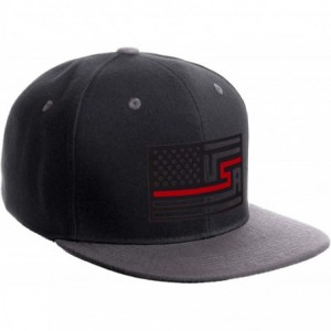 Baseball Caps USA Redesign Flag Thin Blue Red Line Support American Servicemen Snapback Hat - CC18RE97KHO $34.27
