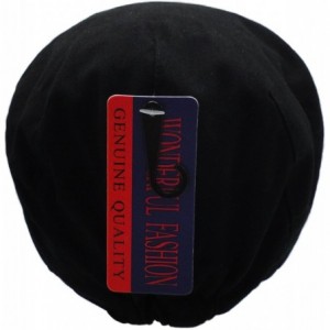 Newsboy Caps Men's Cotton Front Button Flat Cap Ivy Gatsby Newsboy Hunting Hat - Black - CH186CCX7GS $20.54