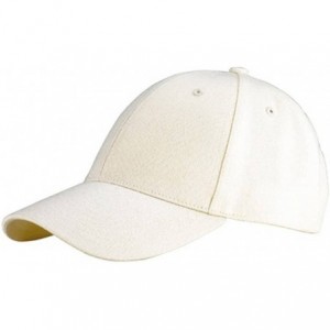 Baseball Caps Structured Low Profile Wool Hat Cap - Natural - CR1108VGHUF $19.06