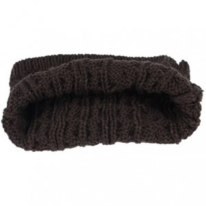 Cold Weather Headbands knitting Crochet Headband Headwrap - Coffee - CK12O2TWNPJ $17.63