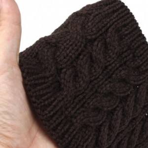 Cold Weather Headbands knitting Crochet Headband Headwrap - Coffee - CK12O2TWNPJ $17.63