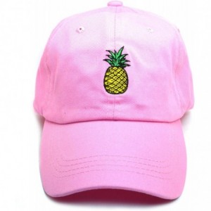 Baseball Caps Pineapple Hat Baseball Cap Polo Style Cotton Unconstructed Hats caps Multi Colors - Pink - CR184XGNG45 $22.82