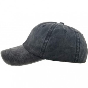 Baseball Caps Messy High Bun Women Ponytail-Baseball-Hat Twill Vintage Trucker Ponycap -Without Hair - Black+grey - C218N77OZ...