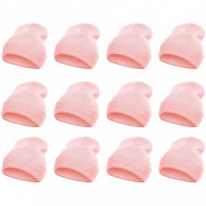 Skullies & Beanies Solid Winter Long Beanie - 12 Piece Wholesale - Light Pink - CW18YUT6OWH $50.09