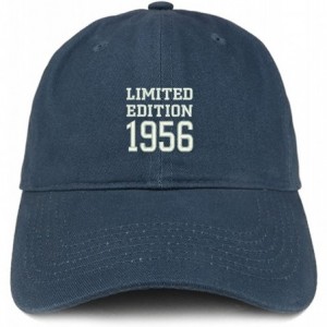 Baseball Caps Limited Edition 1956 Embroidered Birthday Gift Brushed Cotton Cap - Navy - CM18CO5UWMQ $17.63