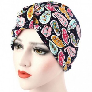 Skullies & Beanies Women Flower Elastic Turban Beanie Wrap Chemo Cap Hat - Stripe10 - CY12O22KRYC $23.10
