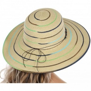 Sun Hats Beach Hats for Women - Wide Brim Summer Sun hat - Floppy Paper Straw UPF Sun Protection - Travel Outdoor Hiking - CM...