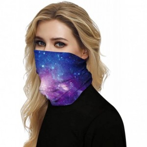 Balaclavas 3D Print Seamless Bandana Multifunctional Headwear Women Men for Dust Wind Sun Protection - Blue Purple Galaxy - C...