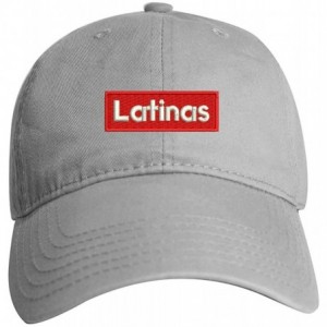 Baseball Caps Latinas Dad Hat Cotton Baseball Cap Polo Style Low Profile - Grey - CB18662ECLS $9.01