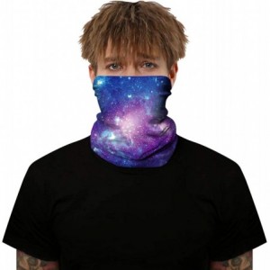 Balaclavas 3D Print Seamless Bandana Multifunctional Headwear Women Men for Dust Wind Sun Protection - Blue Purple Galaxy - C...