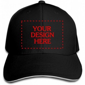 Baseball Caps Custom Peaked Cap Personlized- Add Your Own Image- Cotton Baseball Hat- Adjustable Sun Headgear - Black - CG196...