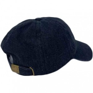 Baseball Caps Fashionable Washed Cotton Plain Printed Baseball Cap for Unisex Women Men Adjustable Dad Hat - Ht7855blackdenim...