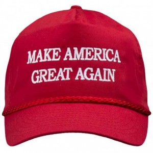 Baseball Caps Donald Trump 2016 Make America Great Again Embroidered Rope Hat - Red - CZ12N77925X $29.69