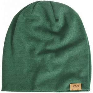Skullies & Beanies FORBUSITE Knit Slouchy Beanie Hat Skull Cap for Mens Winter Summer - Green Flannel Twills - C712NBZMAL9 $3...