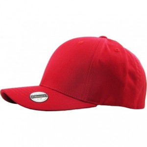 Baseball Caps Blank Stretch Mesh Back Cotton Twill Fitted Hat Spandex Headband - (Classic) Red - CU17Y20AAZZ $30.69