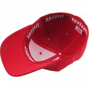 Baseball Caps Blank Stretch Mesh Back Cotton Twill Fitted Hat Spandex Headband - (Classic) Red - CU17Y20AAZZ $30.69