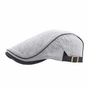 Newsboy Caps Beret Hat for Men-Outdoor Sun Visor Hat Unisex Adjustable Peaked Cap Newsboy Hat (Gray) - Gray - CG18DUIAW8U $18.83