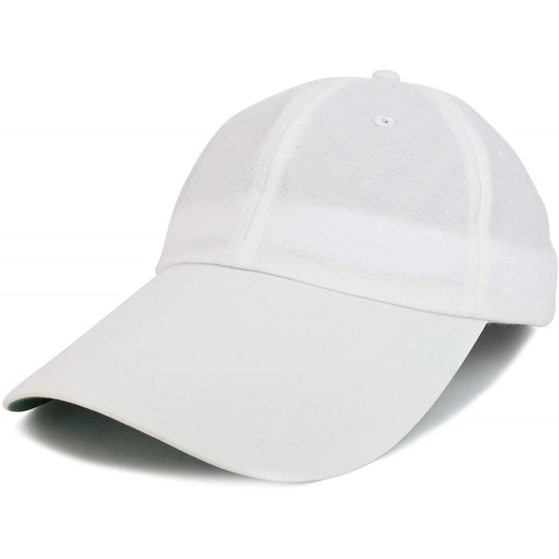 Sun Hats Lightweight UV 50+ UPF Sunshield Long Bill Mesh Lined Cap - White - CN18T9GC8D0 $36.02