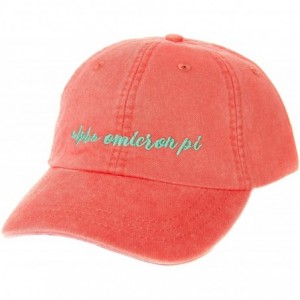 Baseball Caps Delta Phi Epsilon (N) Sorority Baseball Hat Cap Cursive Name Font DPhie - Coral - C21895XZMAM $47.79