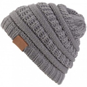 Skullies & Beanies Children Fashion Winter Warm Patchwork Comfortable Knitted Cap Hats & Caps - Light Gray - C419248QAR4 $14.12