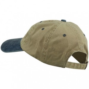 Baseball Caps Wording of Grandpa Embroidered Washed Two Tone Cap - Khaki Navy - CH11USNF5W9 $46.17