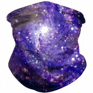 Balaclavas Galaxy Balaclava for Women Men Headband Bandana Head Wrap Scarf Neck Warmer Headwear - Purple Galaxy - CT197RX3UD6...
