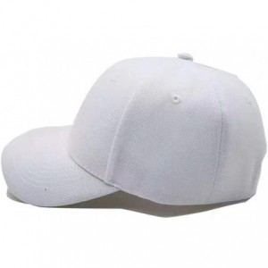 Baseball Caps Baseball Cap Casual Adjustable Plain Baseball Hat for Men Women Dad Tucker Ball Cap - 1 Pcs White - CB192W79OLO...