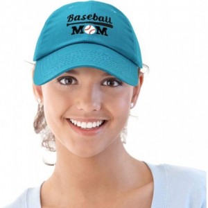 Baseball Caps Baseball Mom Women's Ball Cap Dad Hat for Women - Teal - CN18K33DDS0 $27.42