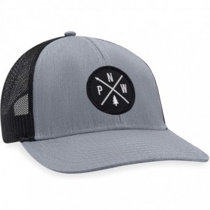 Baseball Caps PNW Hat - Pacific Northwest Trucker Hat Baseball Cap Snapback Golf Hat (Grey) - CR18RTX5E8A $41.20
