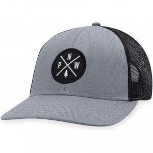 Baseball Caps PNW Hat - Pacific Northwest Trucker Hat Baseball Cap Snapback Golf Hat (Grey) - CR18RTX5E8A $40.73