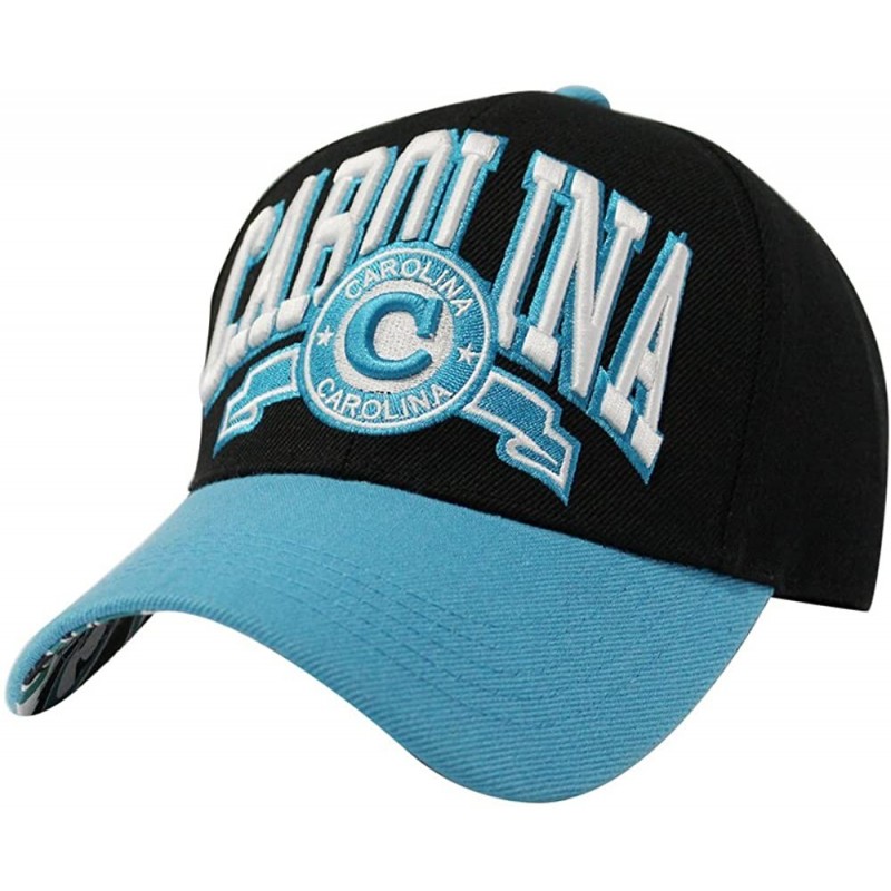 Baseball Caps Team Color City Name Embroidered Baseball Cap Hat Unisex Football Basketball - Carolina - CP1850D8IK5 $28.63