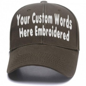 Baseball Caps Custom Embroidered Baseball Hat Personalized Adjustable Cowboy Cap Add Your Text - Dark Green - CZ18HTMWN59 $19.07